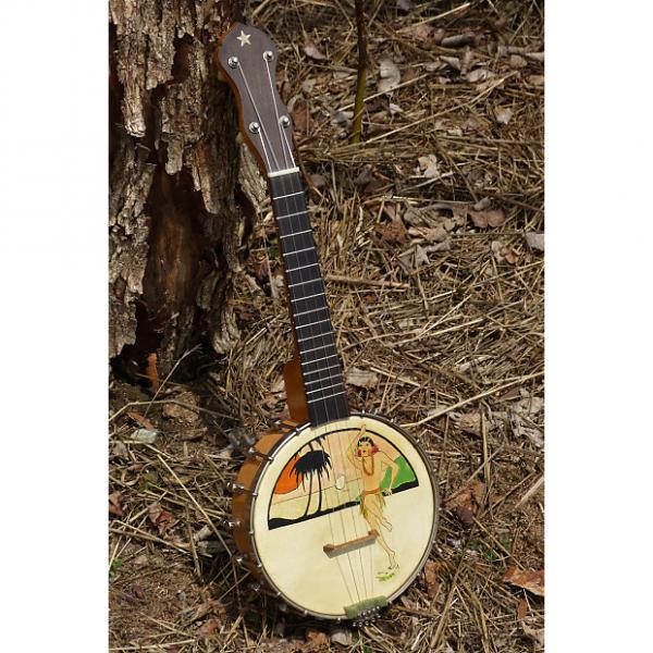 Custom 1920s Unmarked Hawaiian-decal Openback Banjo Ukulele #1 image