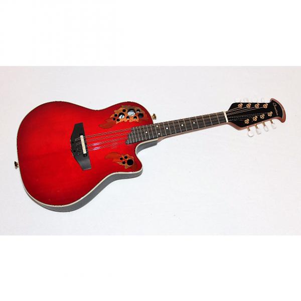 Custom Ovation MM68AX  Red Acoustic-Electric Cutaway Mandolin w/ Case #1 image