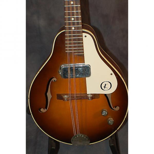 Custom 1967 Kay K495 Acoustic Electric Mandolin Pancake Case Pickup Pro Setup Original Case 1967 Sunburst #1 image