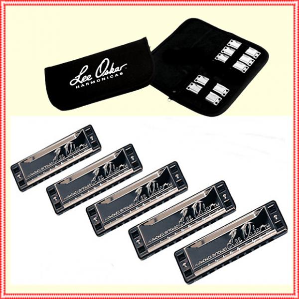Custom Lee Oskar by Tombo Major Harmonica 5-Pack with Free Case Keys G, A, C, D, and F #1 image