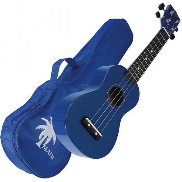 Custom Maui M10BL ukelele soprano azul marino con funda #1 image