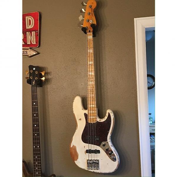 Custom Fender  Jazz frankenbass (parts relic) 2014 White (relic) #1 image