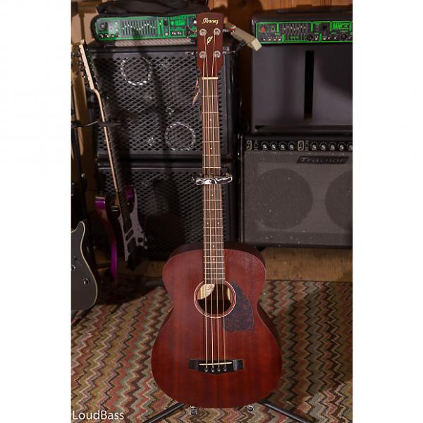 Custom Ibanez PCBE12MH 2016 Open Pore Mahogany Acoustic bass with pickup Blow Out! #1 image
