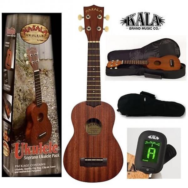 Custom Kala Makala MK-s/pack soprano ukulele package with gig bag, tuner, instructions #1 image