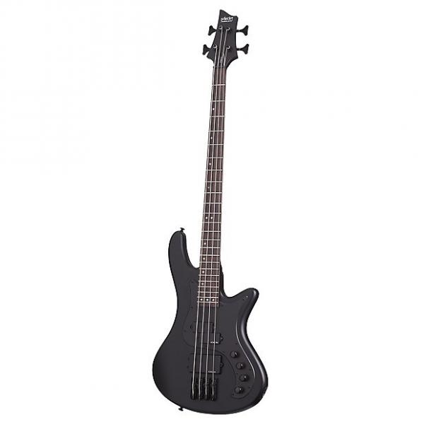 Custom Schecter Stiletto Stealth-4 Active 4-String Bass Satin Black #1 image
