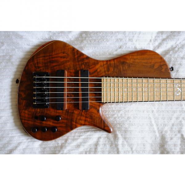 Custom Stambaugh Singlecut 6 String Bass w/Spalted Walnut, Mahogany, Blistered Maple, Ebony #1 image