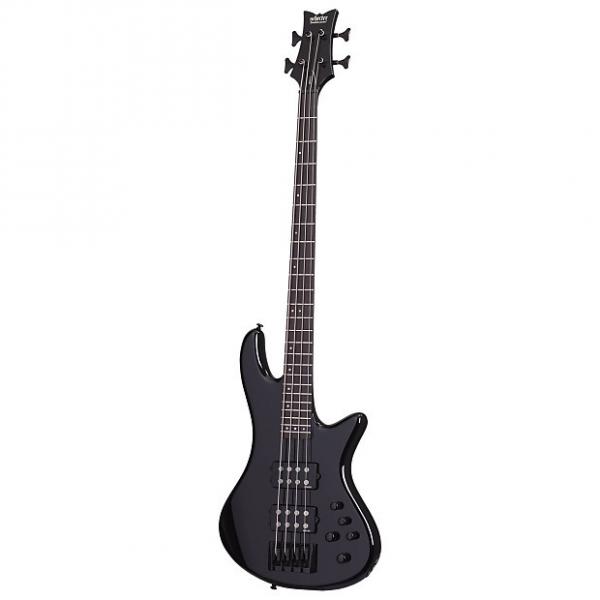 Custom Schecter 2481 4-String Stiletto Stage Bass Guitar, Gloss Black #1 image