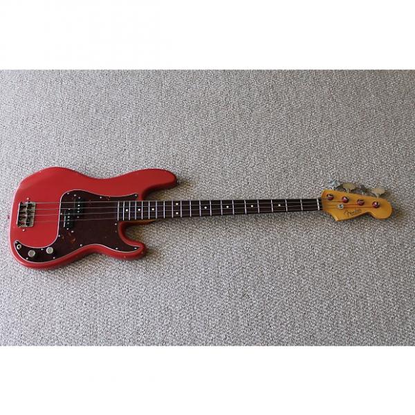 Custom Fender Pino signature style precision bass Fiesta red #1 image
