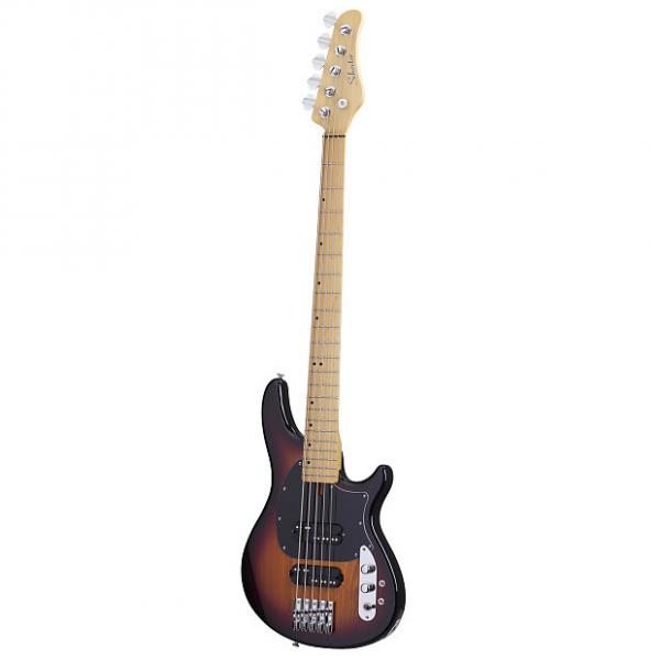 Custom Schecter 2494 5-String Bass Guitar, 3 Tone Sunburst, CV-5 #1 image