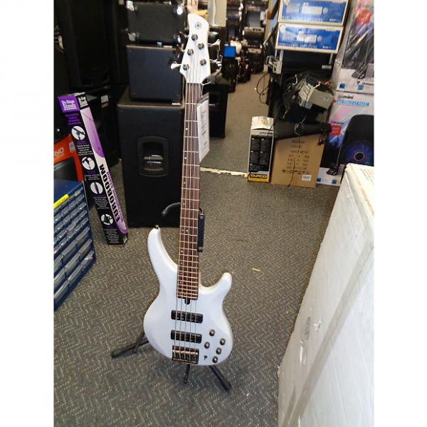 Custom used Yamaha TRBX505 5-String Bass satin trans white #1 image
