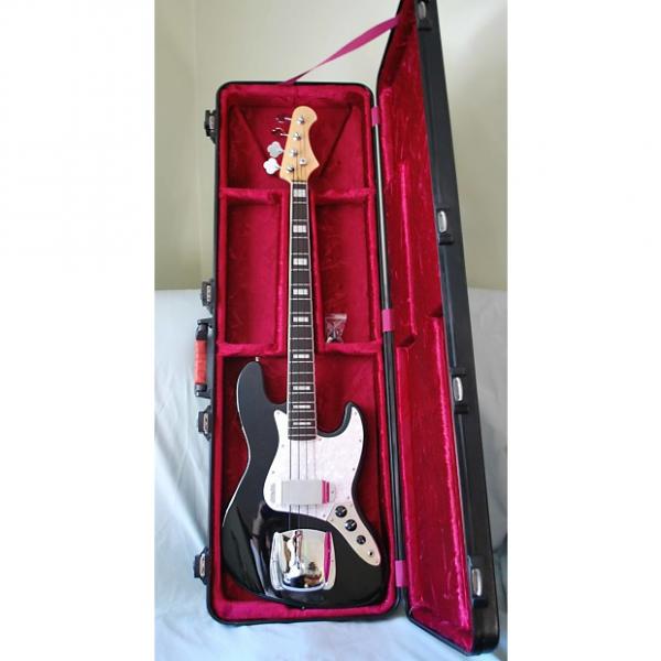 Custom Custom Built- Fender Style 4 String Jazz Bass Guitar- Beautiful Deep Gloss Black-Built #1 image