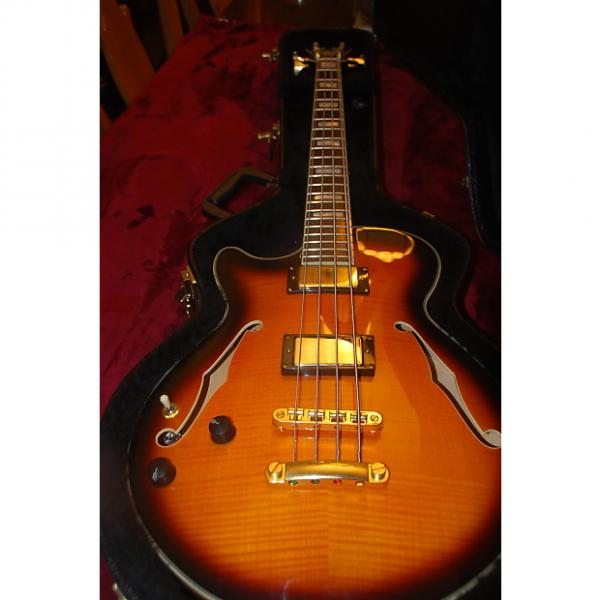 Custom D'Angelico Deluxe EX- Left Handed Bass 2013 Vintage Sunburst #1 image