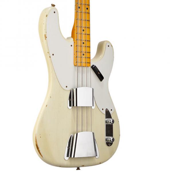 Custom Fender Custom Shop Ltd. 1955 Relic P MN Olympic White 8.8 pounds  CZ524039 2017 Olympic White #1 image
