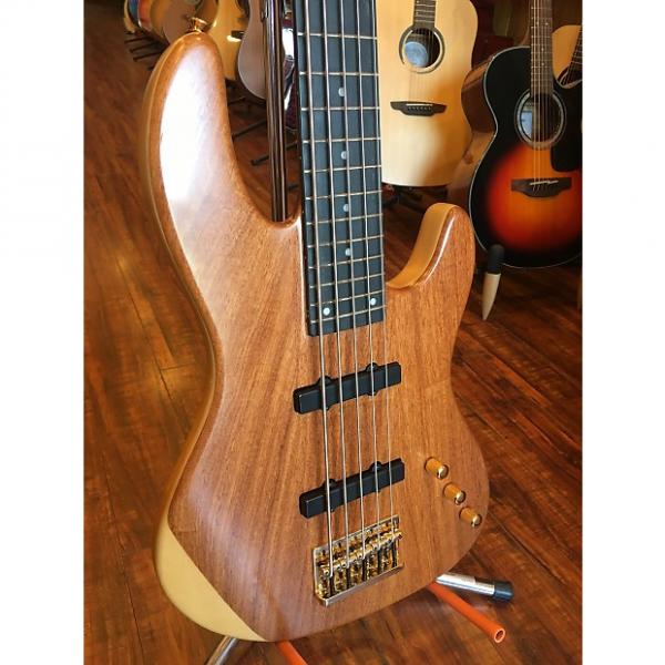 Custom Wolf Bubinga 5 String Jazz Bass special with Tesla Pickup [solid bubinga top] #1 image