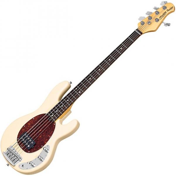 Custom Sterling by Music Man Ray35CA Classic Active Electric 5-String Bass Vintage Cream Finish with Gig Ba #1 image