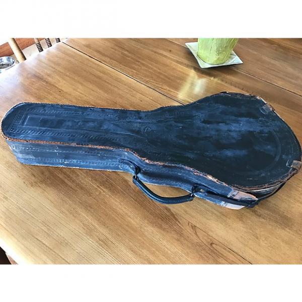 Custom M&amp;W Bull's Head Leather Gibson F4 Mandolin Case 1902 - 1912 Black Leather #1 image