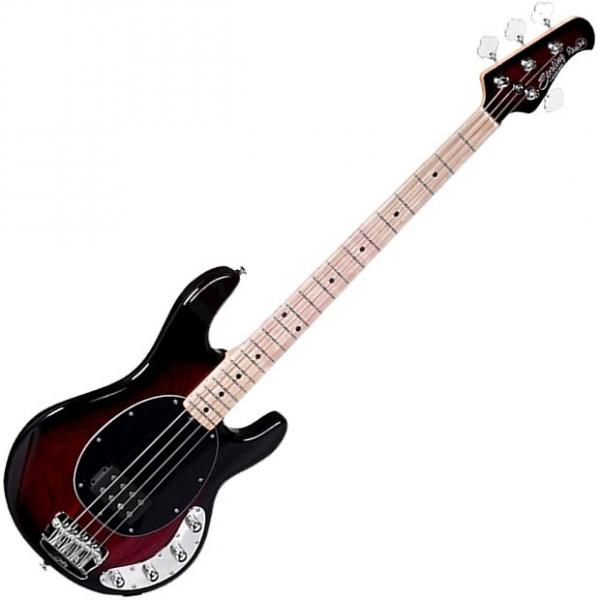 Custom Sterling by Music Man Ray34 Active Electric Bass Ruby Red Burst Finish with Gig Bag #1 image