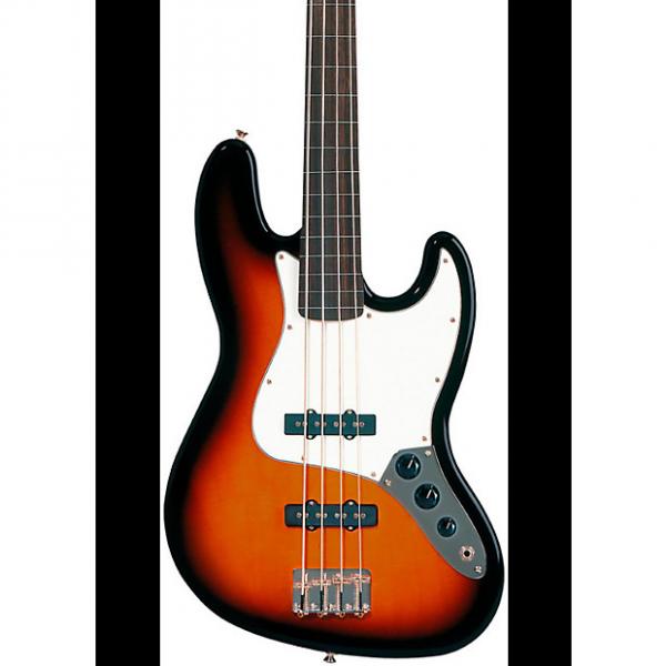 Custom Fender Standard Fretless Jazz Bass Guitar  Brown Sunburst Rosewood Fretboard #1 image