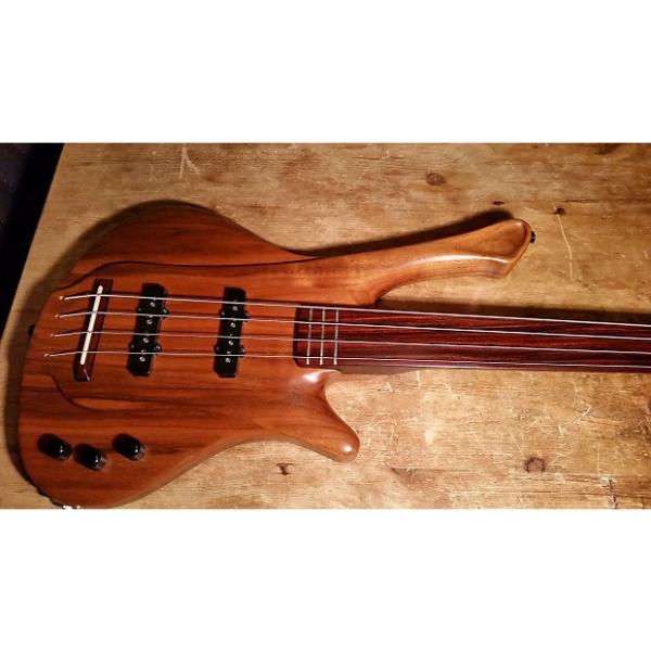 Custom Garz Fretless Bass with 3 frets at top for slap and slide technique, Jaco Pastorious fender sounds #1 image