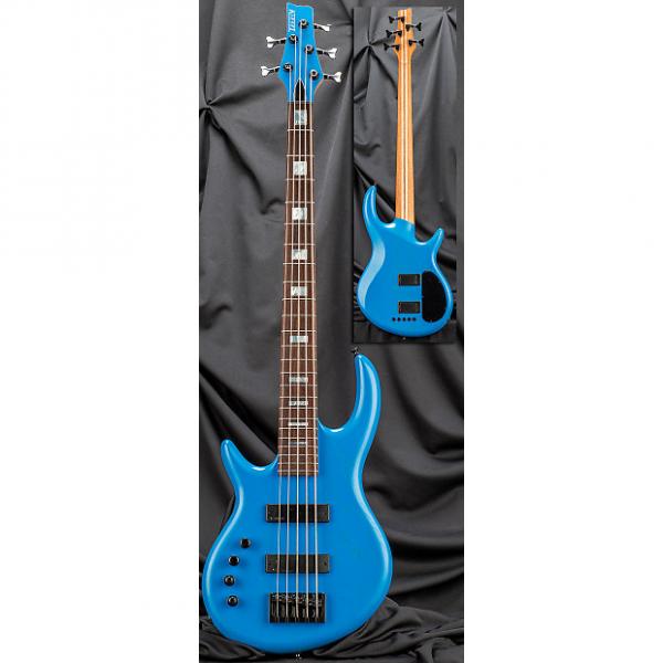 Custom Kiesel Carvin IC5 Icon Left Handed 5-String Electric Bass Guitar 2016 Grabber Blue w/ Soft Case #1 image