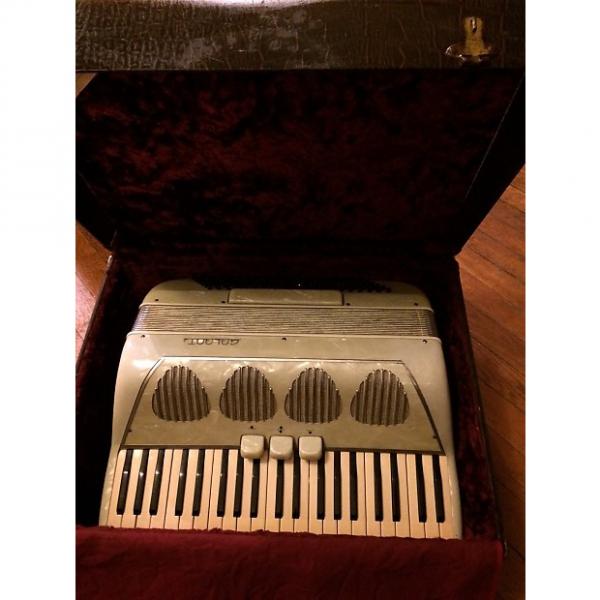 Custom Vintage Italian White Pearlescent Galanti Accordion 41 Note 120 Bass w/Original Galanti Case-Made in #1 image