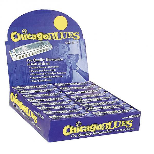 Custom Chicago Blues KHCB-32C Harmonica Display - 32 Harps in the Keys of C #1 image