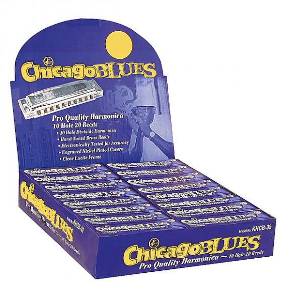 Custom Chicago Blues KHCB-32A Harmonica Assortment Display - 32 Harps in the Keys of C, G &amp; A #1 image