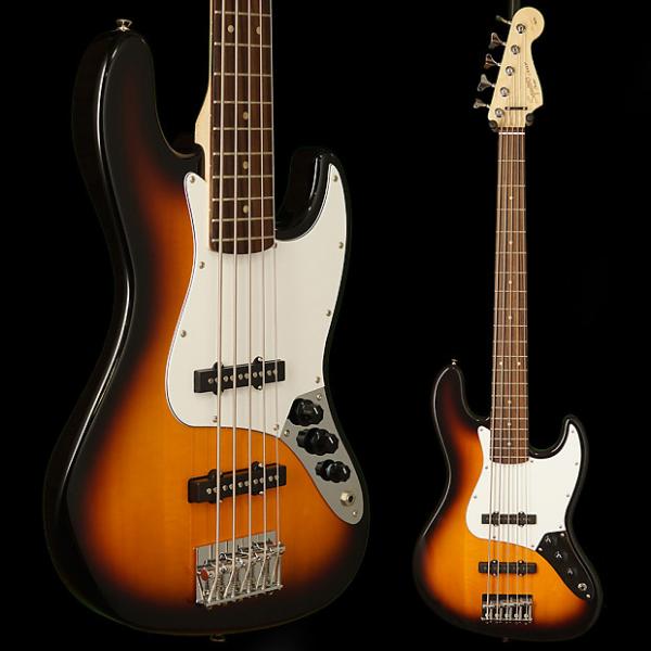 Custom Squier Affinity Jazz Bass V (5 String), Rosewood Fingerboard, Brown Sunburst #1 image