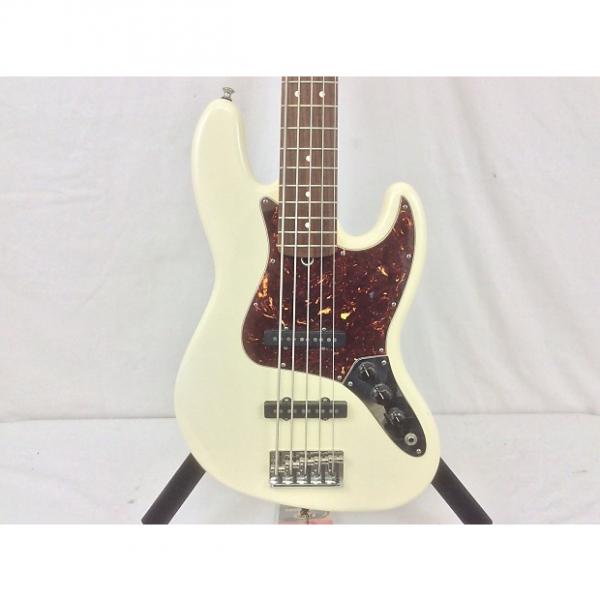 Custom Fender American Jazz Bass V 2008 White with TSA Fender Hard Case #1 image