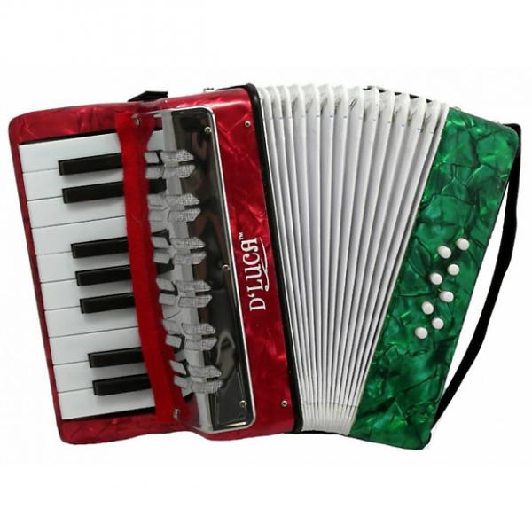 Custom D'Luca G104-MX-PL Kids Piano Accordion 17 Keys 8 Bass RWG Perloid #1 image