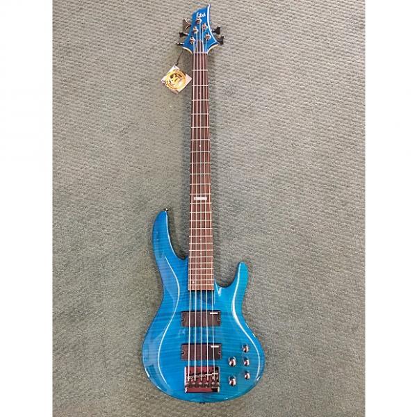 Custom Esp B155DX 5 String Bass 2017 See Thru Blue #1 image