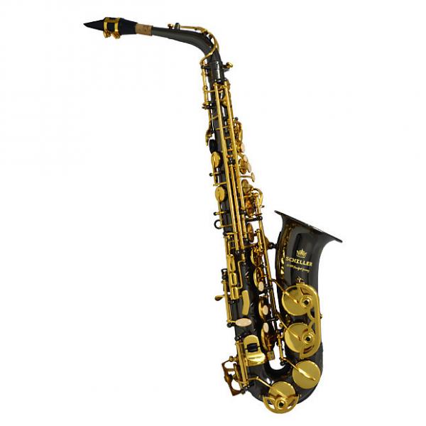Custom Schiller American Heritage 400 Alto Saxophone - Electro-Black and Gold #1 image