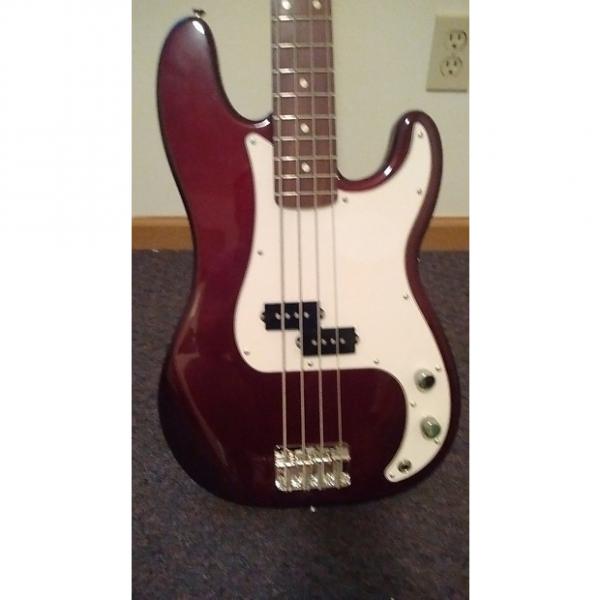 Custom Fender Precision Bass MIM With Fender Hard Case Wine Red #1 image