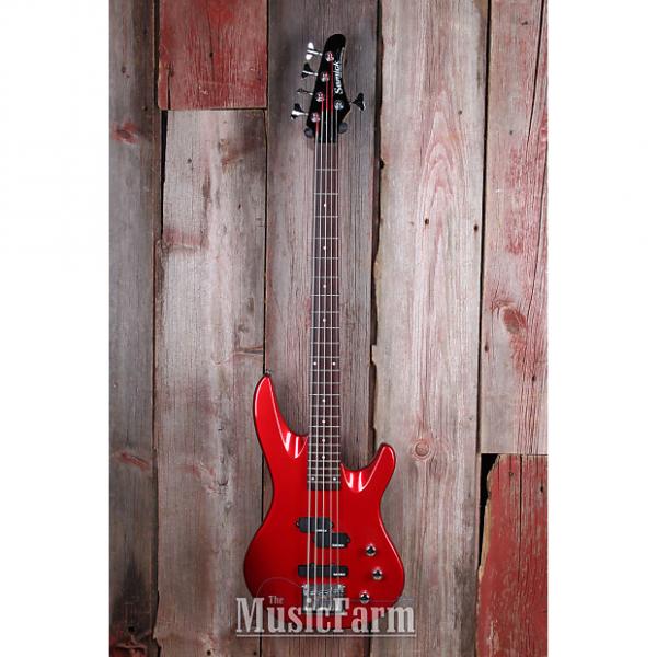 Custom Samick Artist Series Double Cut Solid Body 5 String Bass Electric Guitar Red #1 image