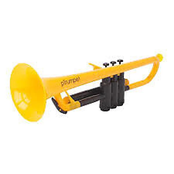 Custom PLASTIC TRUMPET Yellow WITH BAG &amp; MOUTHPIECES pTRUMPET #1 image