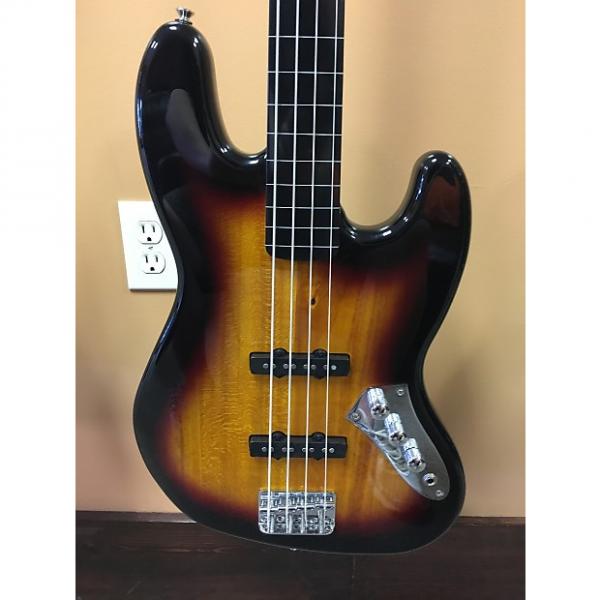 Custom Squier Vintage Modified Jazz Bass Fretless 3-Color Sunburst #1 image