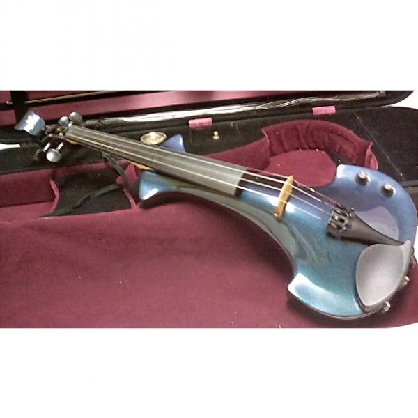 Custom Bridge Aquila 2013 Purple/Green Harlequin Electric Violin #1 image