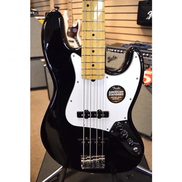 Custom Fender American Standard Jazz Bass Black Maple Neck #1 image