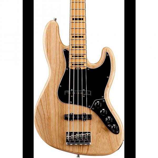 Custom Fender American Elite Jazz Bass V, Maple Electric Bass Guitar  Natural #1 image