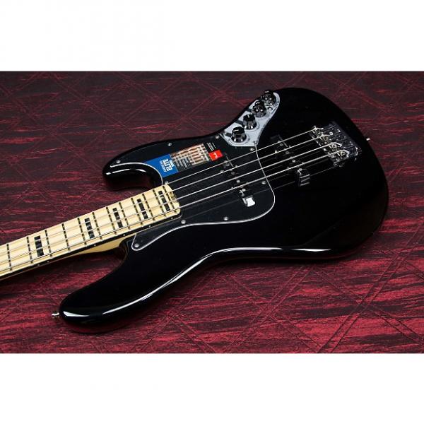 Custom Fender American Elite Jazz Bass V, Maple Electric Bass Guitar  Black 031605 #1 image
