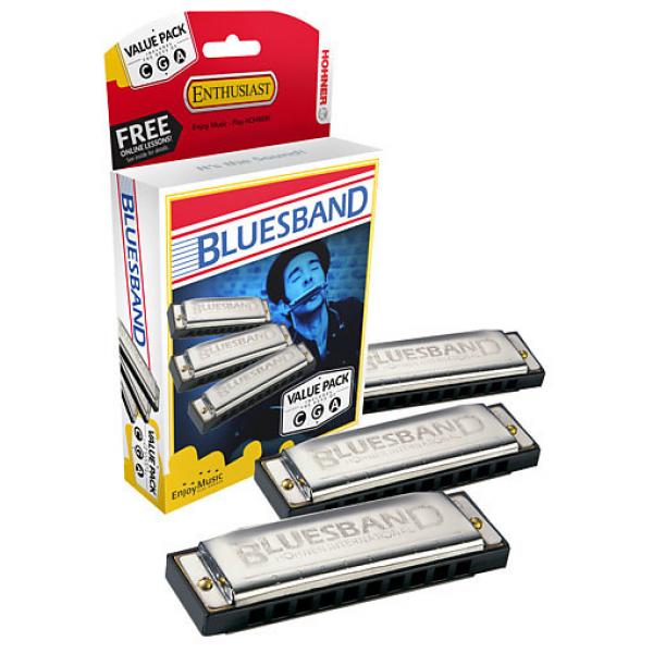 Custom Hohner Blue Band Harmonica Value Pack #1 image