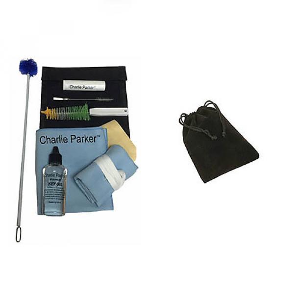 Custom Charlie Parker Paramount Series Tenor Saxophone Care &amp; Cleaning Kit w/Black Mouthpiece Pouch #1 image