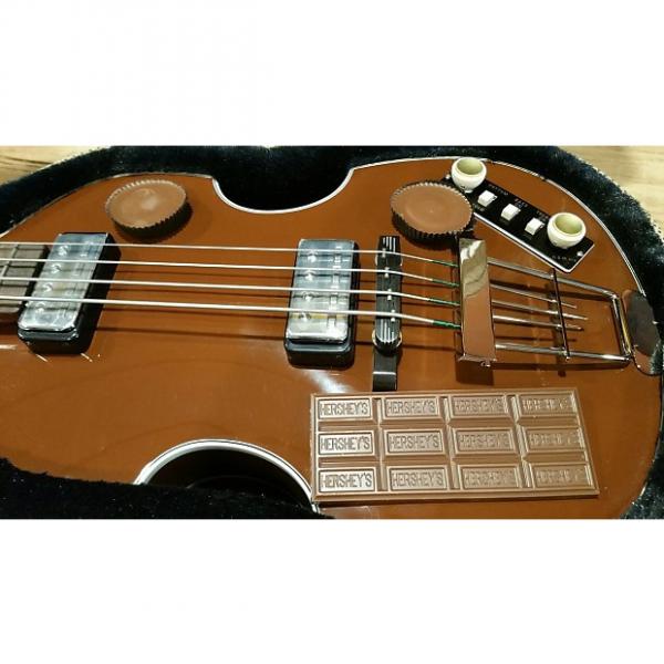 Custom Hofner Custom Shop Gold Label Violin Bass   Berlin Brown (Hershey Milk Chocolate!) #1 image