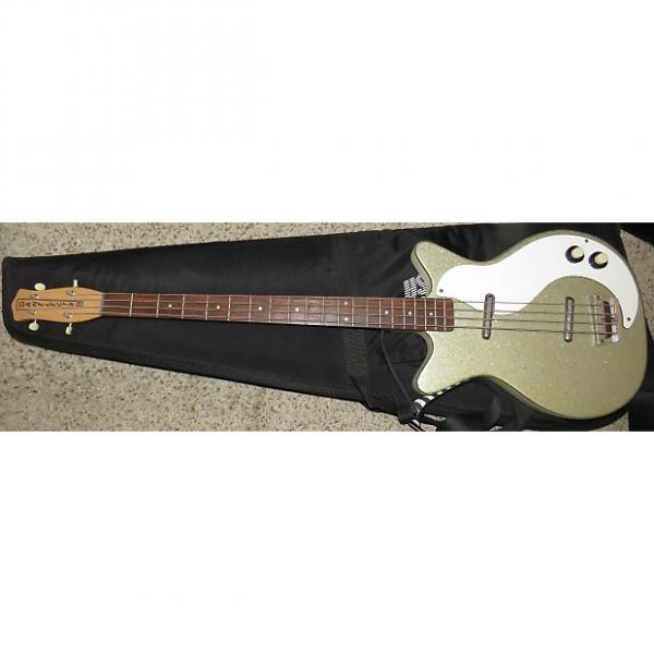 Custom Danelectro DC 59 Long Scale Bass Guitar - Silver Sparkle w/Gig Bag! #1 image