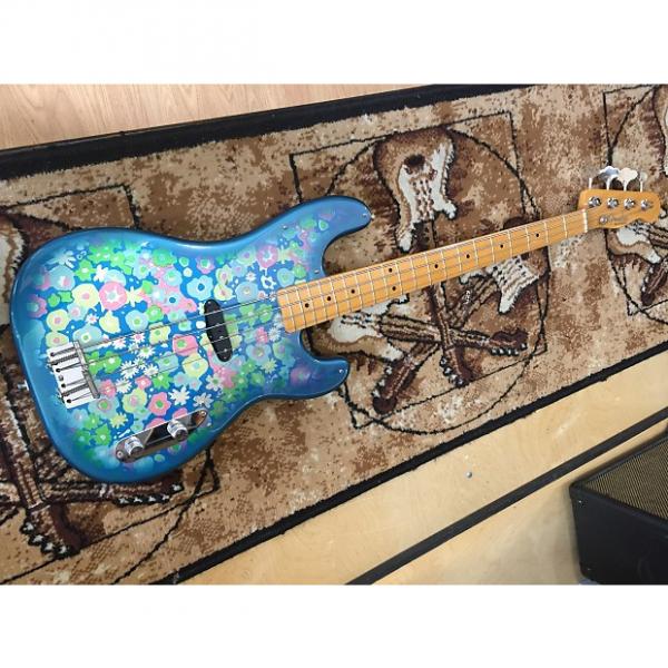 Custom Fender 54' Reissue Precision Bass Blue Flower #1 image