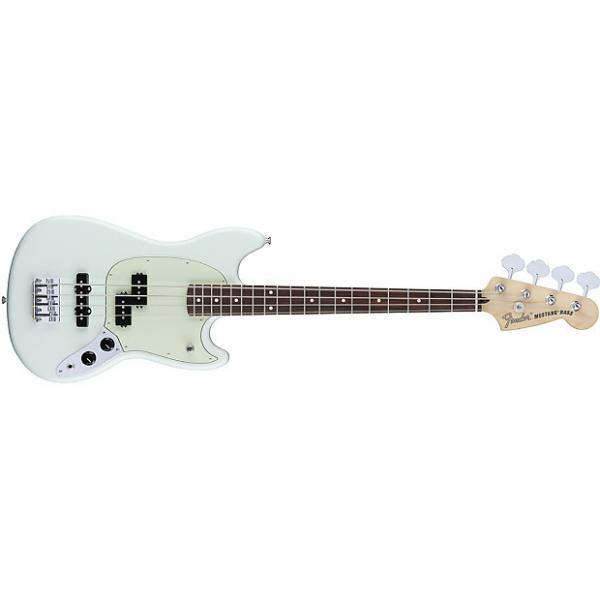 Custom Fender Mustang Electric Bass Guitar PJ Pickups Sonic Blue Rosewood Fretboard #1 image