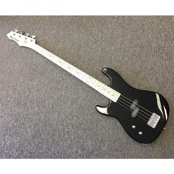 Custom Davison Left-Handed Lefty Electric Bass Guitar - Black #1 image