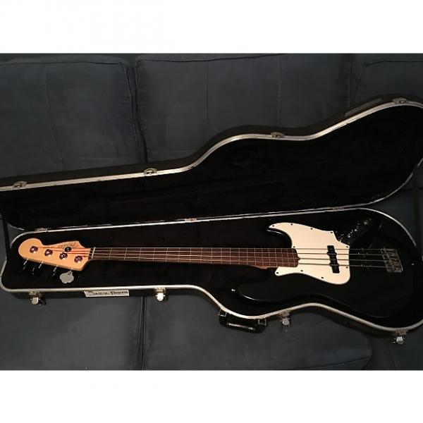 Custom Fender American Standard Fretless Jazz Bass 2000 Black Nitro #1 image