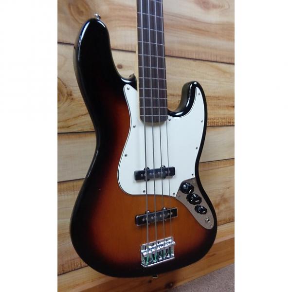 Custom New Fender® Standard Jazz Bass® Fretless Brown Sunburst w/Gigbag #1 image