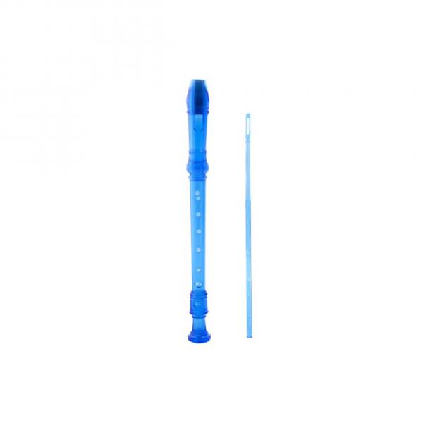 Custom D'Luca MR-100-BL Student 3 Piece Recorder Flute, Blue #1 image